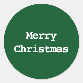 Frohe Weihnachten Typografie Runder Aufkleber