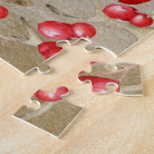 "Frohe Weihnachten" Typografie Wasserfarbe Santa Puzzle (Seite)