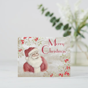 „Frohe Weihnachten“ Typografie Wasserfarben Weihna Postkarte