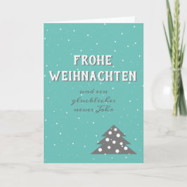 Frohe Weihnachten Typografie Weihnachtsbaum Karte
