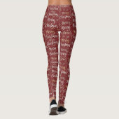 Frohe Weihnachten Typography Leggings (Rückseite)