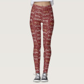 Frohe Weihnachten Typography Leggings (Vorderseite)