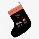 Frohe Weihnachten u. guten Rutsch ins Neue Jahr! Großer Weihnachtsstrumpf (Rückseite (Hängend))