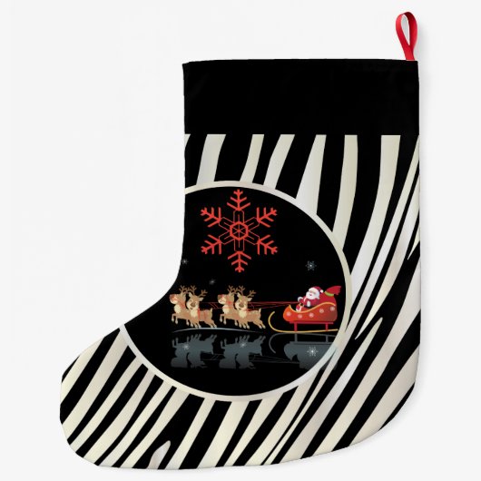 Frohe Weihnachten u. guten Rutsch ins Neue Jahr! Großer Weihnachtsstrumpf (Rückseite)