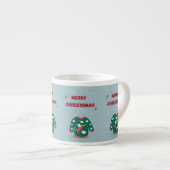 Frohe Weihnachten Ugly Sweater Angel Espressotasse (Vorderseite Rechts)