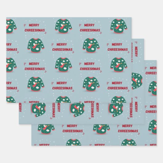 Frohe Weihnachten Ugly Sweater Angel Geschenkpapier Set (Set)