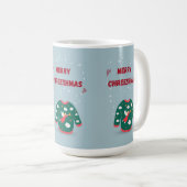 Frohe Weihnachten Ugly Sweater Angel Kaffeetasse (VorderseiteRechts)