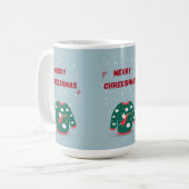 Frohe Weihnachten Ugly Sweater Angel Kaffeetasse (Vorderseite Links)