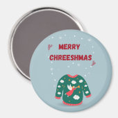 Frohe Weihnachten Ugly Sweater Angel Magnet (Vorderseite/Rückseite)