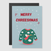 Frohe Weihnachten Ugly Sweater Angel Magnetkarte (Vorne/Hinten)
