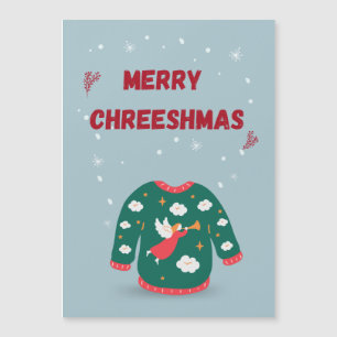 Frohe Weihnachten Ugly Sweater Angel Magnetkarte