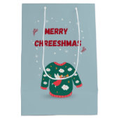 Frohe Weihnachten Ugly Sweater Angel Mittlere Geschenktüte (Rückseite)