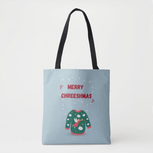 Frohe Weihnachten Ugly Sweater Angel Tasche (Vorderseite)