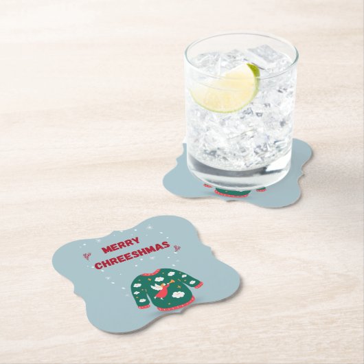 Frohe Weihnachten Ugly Sweater Angel Untersetzer (Vor Ort)