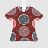 Frohe Weihnachten Ugly Sweater Cookies Name Ornament (Rückseite)