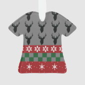 Frohe Weihnachten Ugly Sweater Name Ornament (Rückseite)