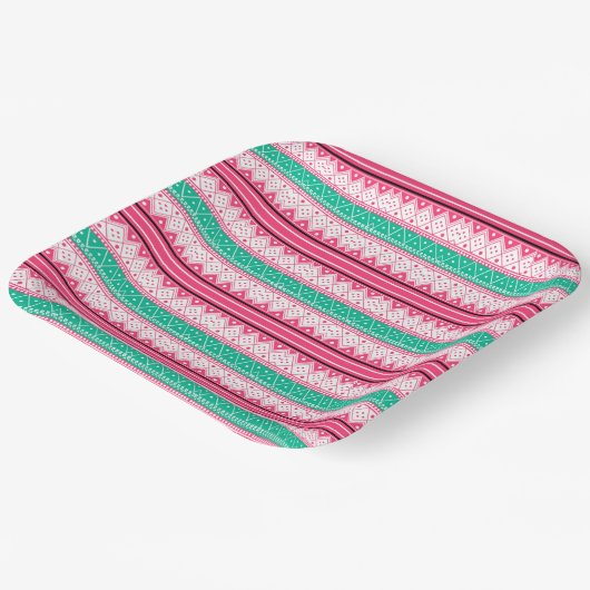 Frohe Weihnachten & Ugly Sweater Pappteller (Gewinkelt)