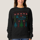 Frohe Weihnachten Ugly Sweater Pattern Urlaub Sweatshirt (Vorderseite)
