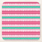 Frohe Weihnachten & Ugly Sweater Rechteckiger Pappuntersetzer (Vorderseite)