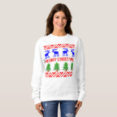 Frohe Weihnachten Ugly Sweater Sweatshirt (Vorne ganz)
