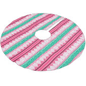 Frohe Weihnachten & Ugly Sweater Wünsche Polyester Weihnachtsbaumdecke (Schrägansicht)