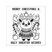 Frohe Weihnachten & Ugly Sweater wünscht Niedliche Permastempel (Design)