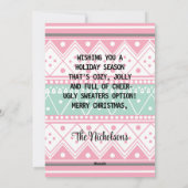 Frohe Weihnachten & Ugly Sweater wünscht Rentier (Rückseite)