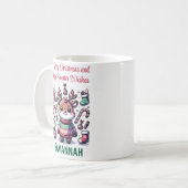 Frohe Weihnachten & Ugly Sweater wünscht Rentier Kaffeetasse (Vorderseite Links)