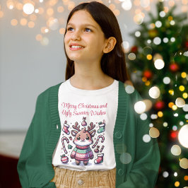 Frohe Weihnachten & Ugly Sweater wünscht Rentier T-Shirt