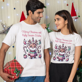 Frohe Weihnachten & Ugly Sweater wünscht Rentier T-Shirt