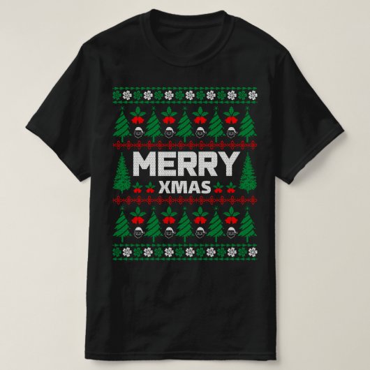 frohe Weihnachten Ugly Weihnachts-Sweater T-Shirt (Design vorne)