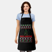 Frohe Weihnachten Ugly Weihnachtskraut Schürze (Getragen)