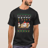 Frohe Weihnachten Ugly Xmas Guinea Pig Weihnachtsm T-Shirt (Vorderseite)