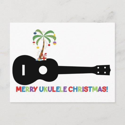 Frohe Weihnachten Ukulele (Vorderseite)