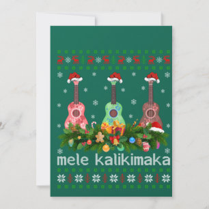 Frohe Weihnachten Ukulele Gitarre Geschenk Hässlic Einladung