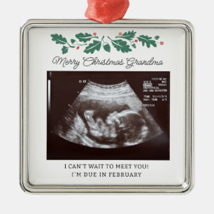 Frohe Weihnachten Ultrasound Schwangerschaft Scan  Ornament Aus Metall