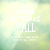 Frohe Weihnachten und alle Künstlerischen weißen S Fensteraufkleber (Blatt 3)