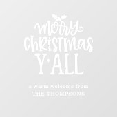 Frohe Weihnachten und alle Künstlerischen weißen S Fensteraufkleber (Blatt)