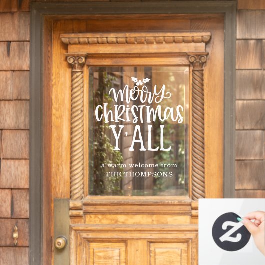 Frohe Weihnachten und alle Künstlerischen weißen S Fensteraufkleber (Haustür)