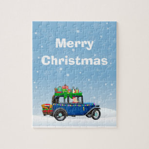 Frohe Weihnachten und das Weihnachtspuzzle Puzzle