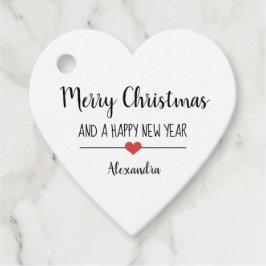 Frohe Weihnachten und ein glücklicher Neujahr einf Geschenkanhänger