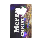 Frohe Weihnachten und ein glücklicher Neujahrsgruß Geldbeutel Flaschenöffner (Rückseite)