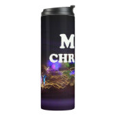 Frohe Weihnachten und ein glücklicher Neujahrsgruß Thermosbecher (Nach links gedreht)