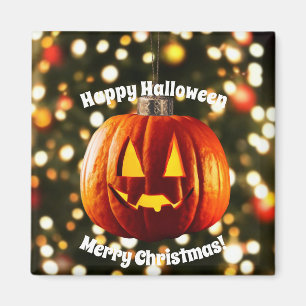 Frohe Weihnachten und ein glückliches Halloween Magnet