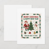 Frohe Weihnachten und ein glückliches neues Jahr (Vorne/Hinten)