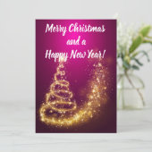 Frohe Weihnachten und ein glückliches neues Jahr! (Stehend Vorderseite)