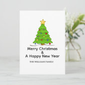 Frohe Weihnachten und ein glückliches neues Jahr (Stehend Vorderseite)