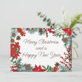 Frohe Weihnachten und ein glückliches neues Jahr (Stehend Vorderseite)