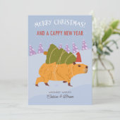 "Frohe Weihnachten und ein glückliches neues Jahr" (Stehend Vorderseite)