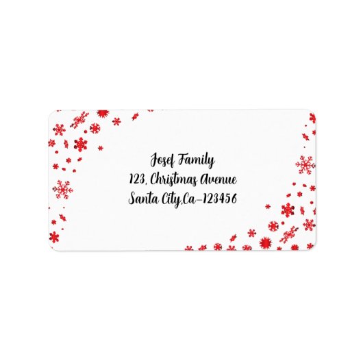 Frohe Weihnachten und ein glückliches neues Jahr! Adressaufkleber (Vorne)